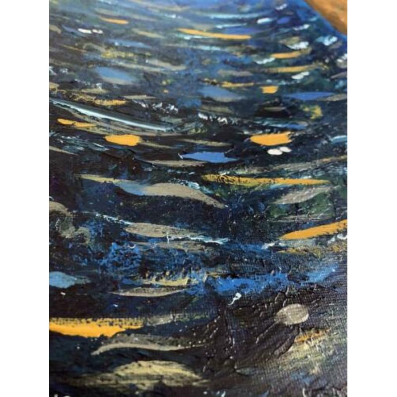 Schilderij uil 75X115cm