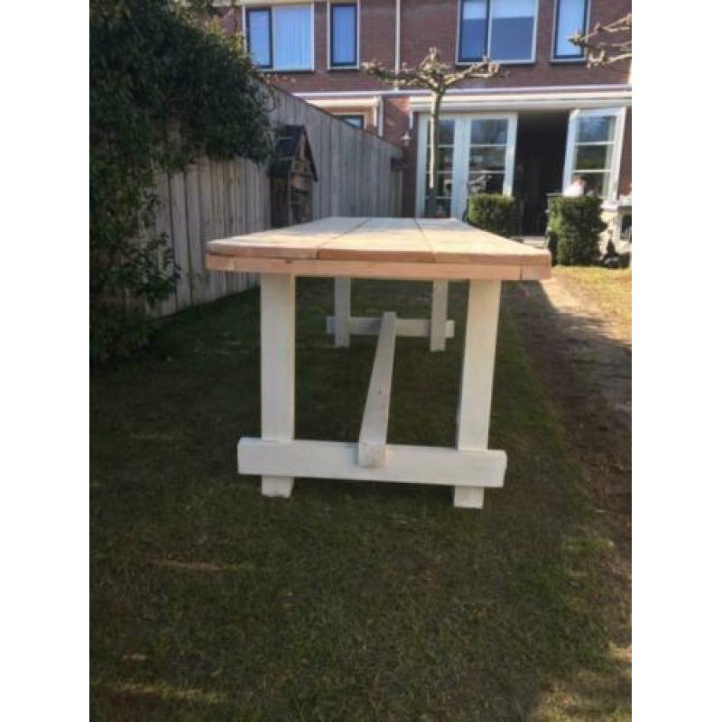 Hele mooie tuintafel met Douglasblad 255 x 75
