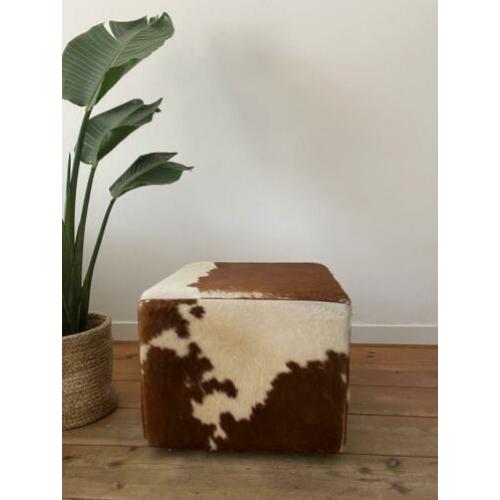Hocker Poef koeienhuid