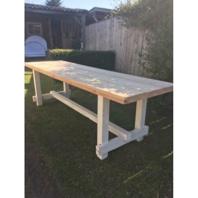 Hele mooie tuintafel met Douglasblad 255 x 75