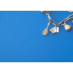Bedelarmband zilver