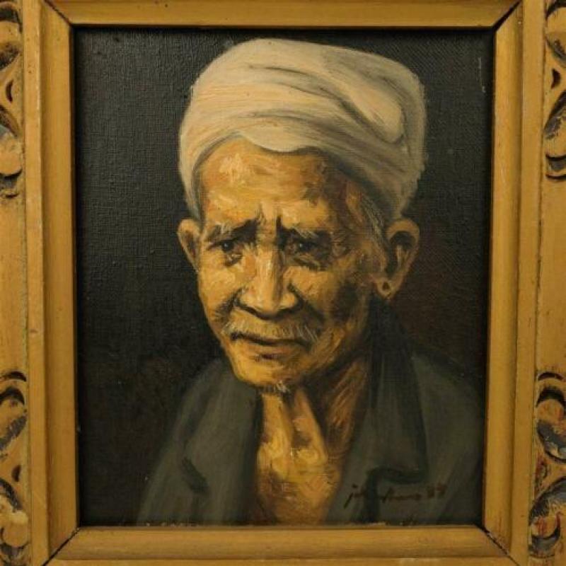 Indonesische man, signatuur onleesbaar