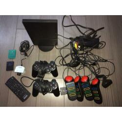 Te koop: Zeer complete Sony PS2 Special edition + 9 spellen