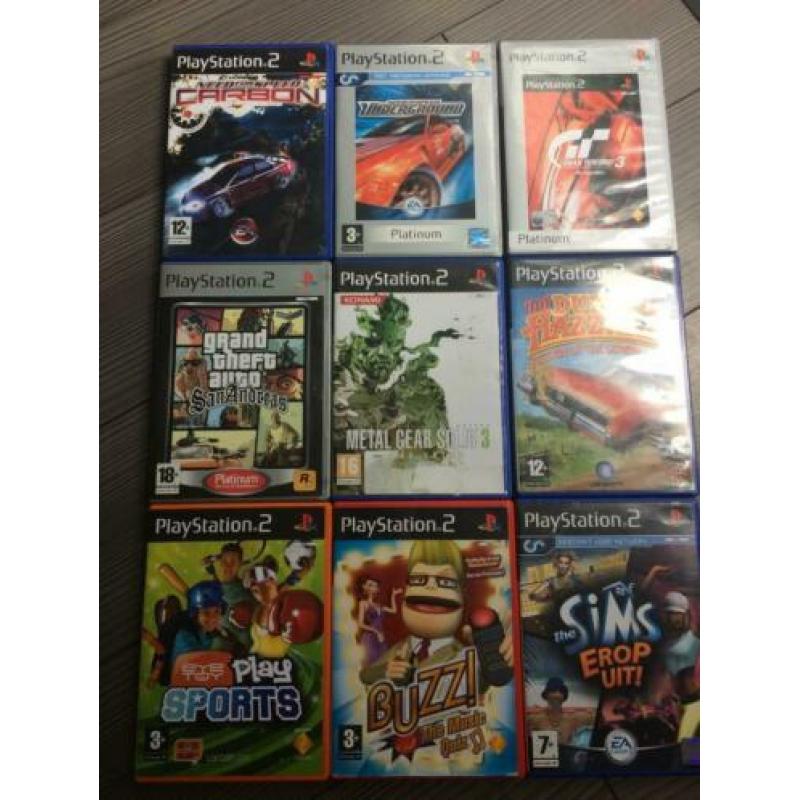 Te koop: Zeer complete Sony PS2 Special edition + 9 spellen