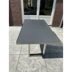 Exclusieve tuintafel van Val-Eur RVS met HPL plaat