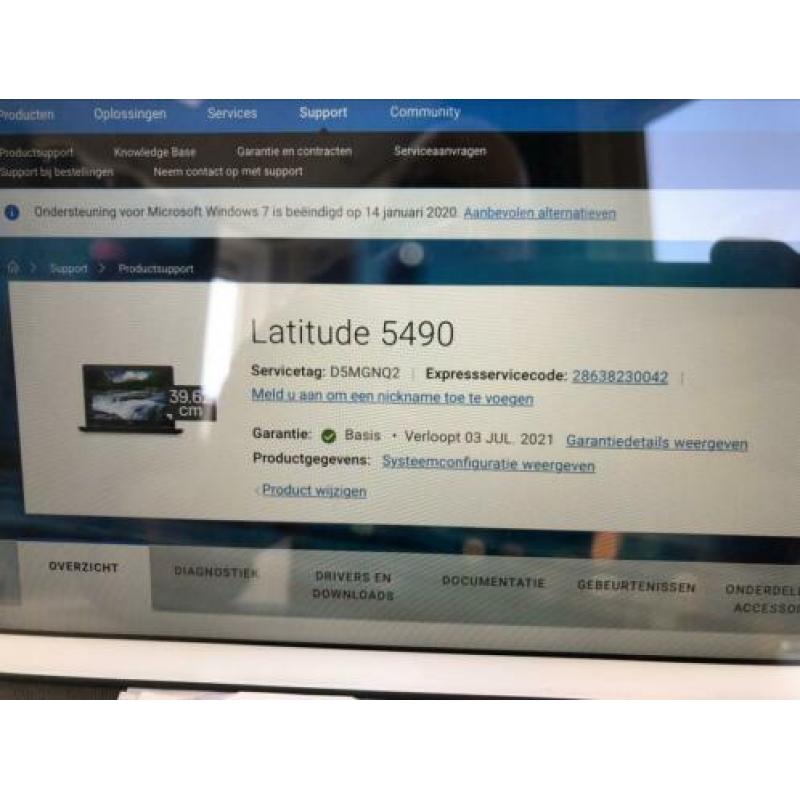 Dell Latitude 5490 laptop, met garantie