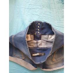 Denim high waisted hotpants maat 42 (L)