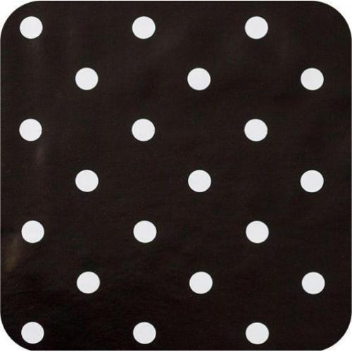 Tafelzeil Grote Stip - 140 x 300 cm - Zwart/Wit