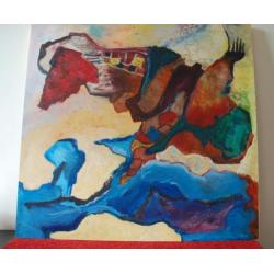 Hans van Schalkwijk - schilderij 'Wild Beest'