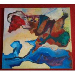 Hans van Schalkwijk - schilderij 'Wild Beest'