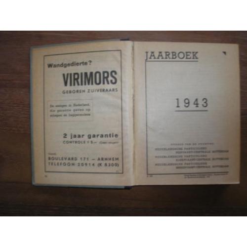 1942, 1943, 2x Jaarboek Ned. Particuliere Rijnvaart Centrale