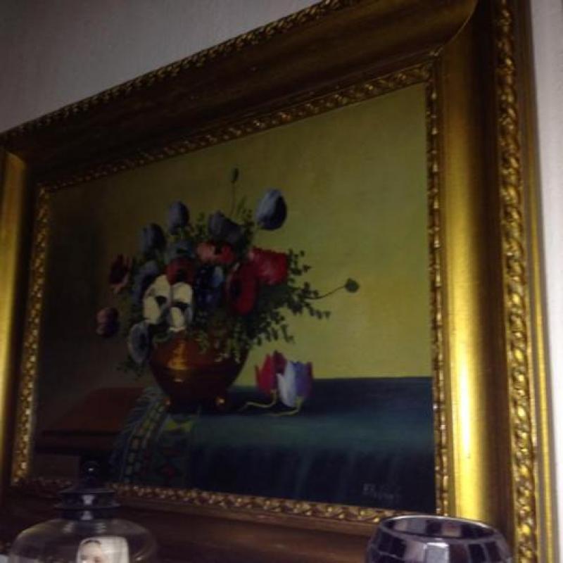 Annemonen bloemen schilderij hubregtse