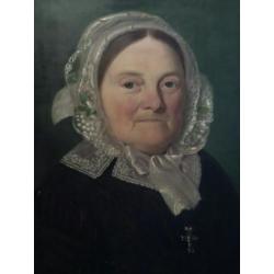 Antiek schilderij Biedermeyer 18de eeuw