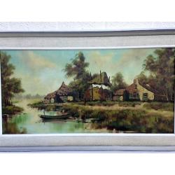 OUD!!! A. Boers (1867-1947) Typisch Hollands landschap