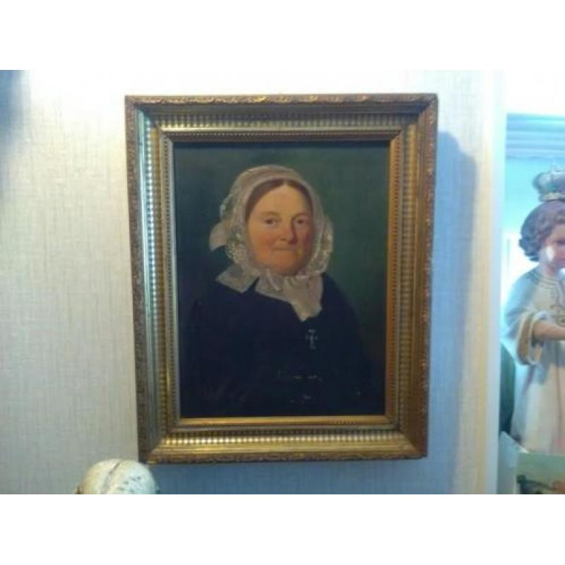 Antiek schilderij Biedermeyer 18de eeuw