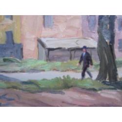 ==uit 1942======fietser op straat ===GESIGNEERD===