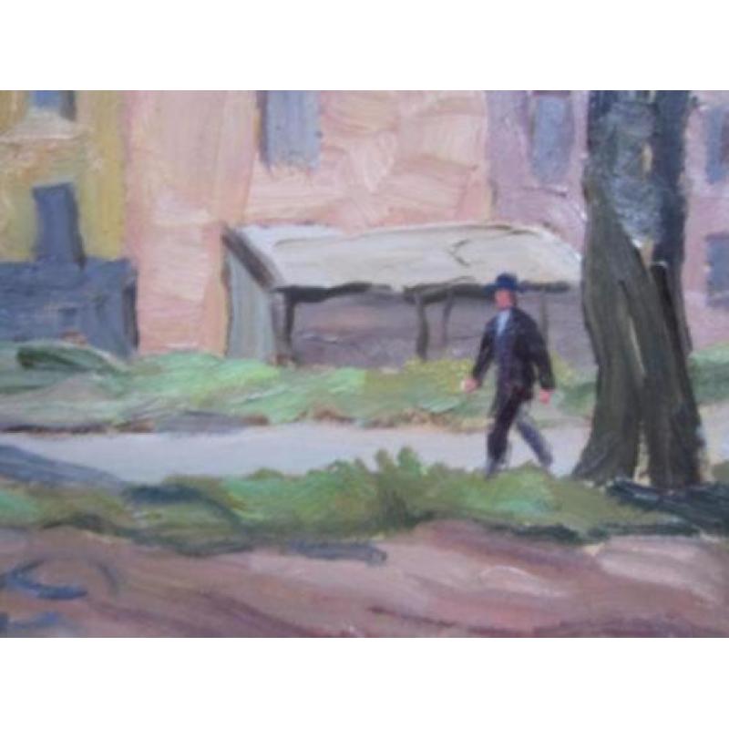 ==uit 1942======fietser op straat ===GESIGNEERD===