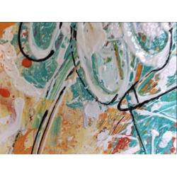 Abstract kleurrijk groot schilderij