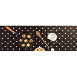 Tafelzeil Grote Stip - 140 x 300 cm - Zwart/Wit