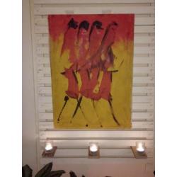 Schilderij abstract 4 vrouwen