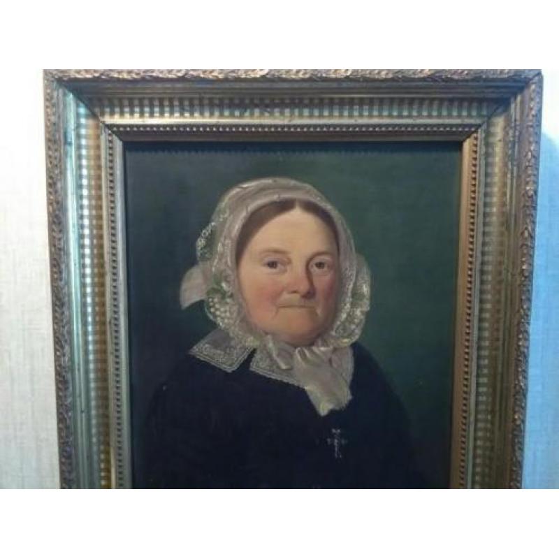 Antiek schilderij Biedermeyer 18de eeuw