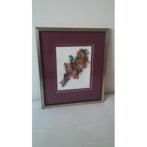 Zeer fraaie wanddecoratie, gesigneerd abstract schilderij.