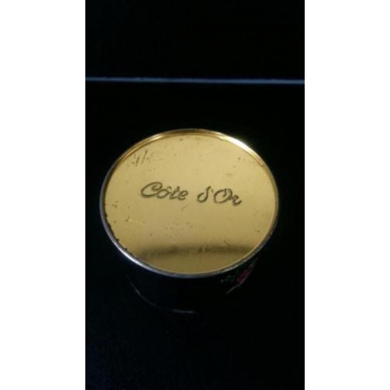 Cote d or chocolade blikje zwart met een lelie