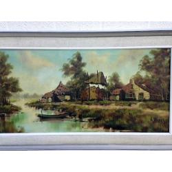 OUD!!! A. Boers (1867-1947) Typisch Hollands landschap