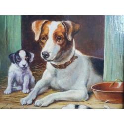 Bert Notenboom (1942 -2011) - Moeder met haar puppy's