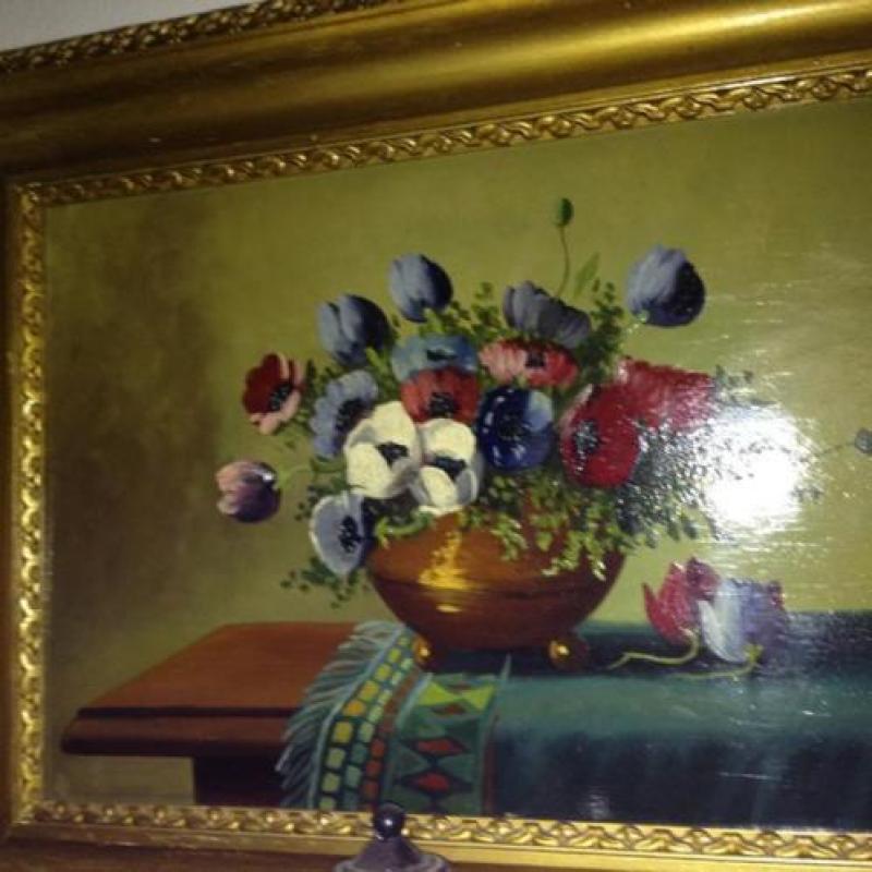 Annemonen bloemen schilderij hubregtse