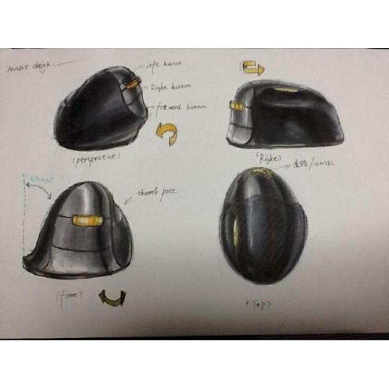 R-Go HE Mouse, Ergonomische muis, M, Rechts, Draadloos
