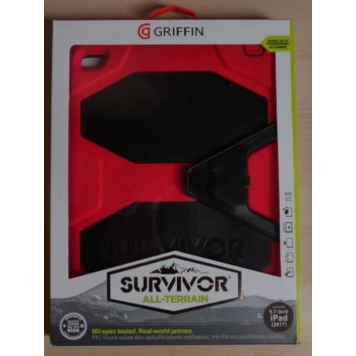 Griffin Survivor Apple iPad 2017-2018 hoes rood-zwart