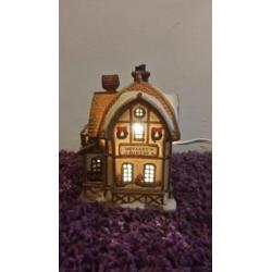 Lemax bakker huis de vanen's Baker met verlichting