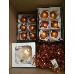 Kerstballen en versiering Oranje