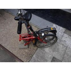 Union vouwfiets rood met versnelling en handrem prima staat