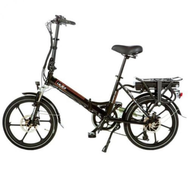 Shinga lacros Scamper S400 elektrische vouwfiets zwart