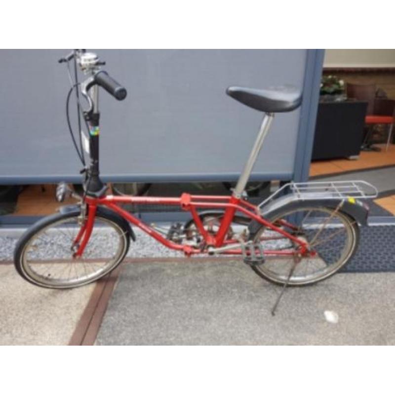Union vouwfiets rood met versnelling en handrem prima staat