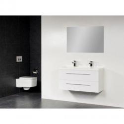 Saniclass XS line badmeubel 100x38cm met spiegel wit