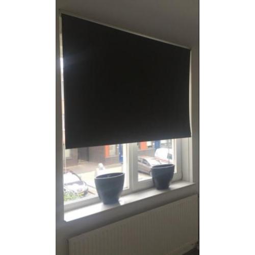 2 Luxe antracietgrijze rolgordijnen