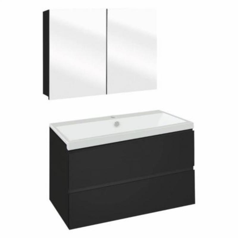 Badmeubelset Differnz The Collection 80x43x61 cm Zwart/Wi...