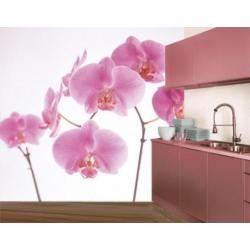 Fotobehang brug orchidee japans boom amerikaans steen
