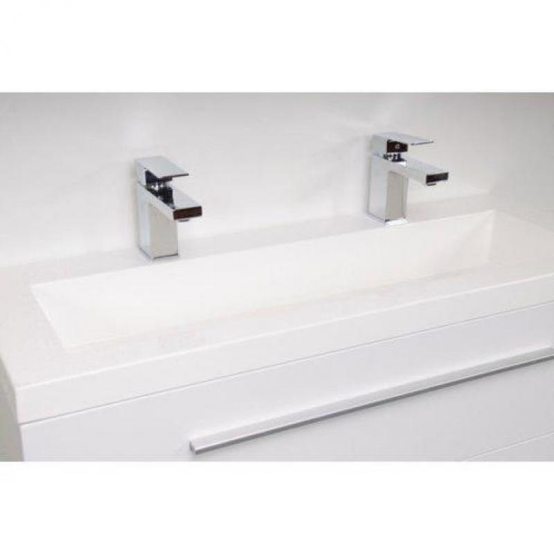 Saniclass XS line badmeubel 100x38cm met spiegel wit