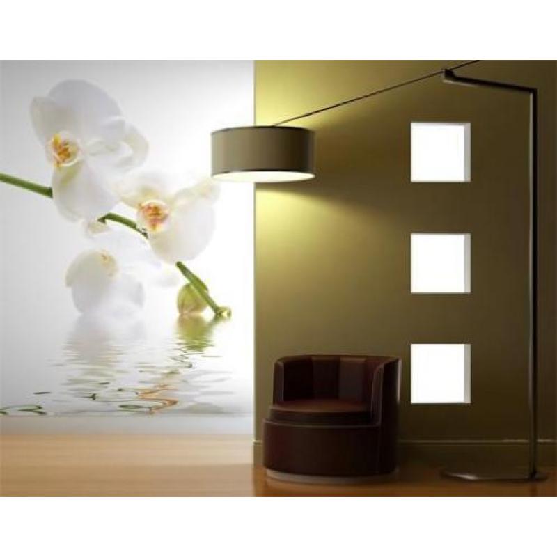 Fotobehang brug orchidee japans boom amerikaans steen