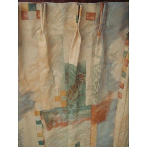Overgordijn met haken 196 cm br x 162 cm hoog Creme Beige