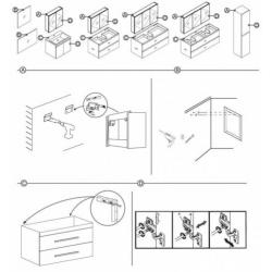 Badmeubelset Differnz The Collection 80x43x61 cm Zwart/Wi...