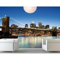 Fotobehang brug orchidee japans boom amerikaans steen