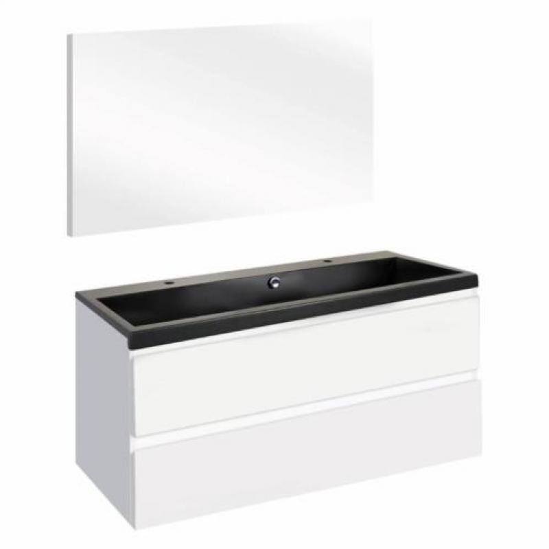 Badmeubelset Differnz The Collection 100x43x61 cm Wit/Zwa...