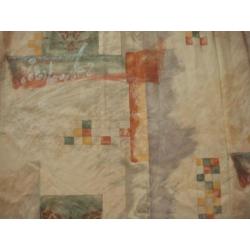 Overgordijn met haken 196 cm br x 162 cm hoog Creme Beige