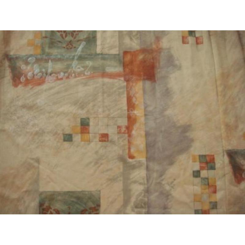 Overgordijn met haken 196 cm br x 162 cm hoog Creme Beige