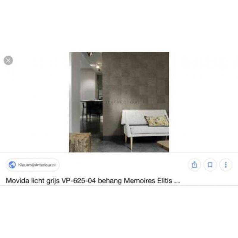 Eltilis movida memoires grijs behang, 4 rollen nieuw